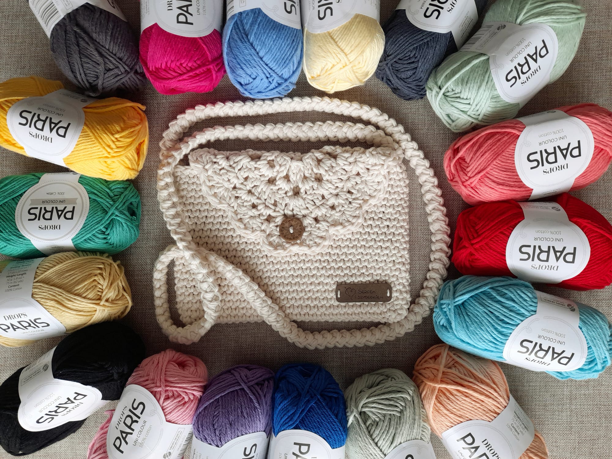 Detail of handmade crochet products