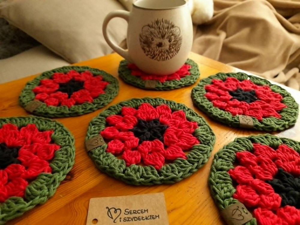 24 doilycoasters fp poppy