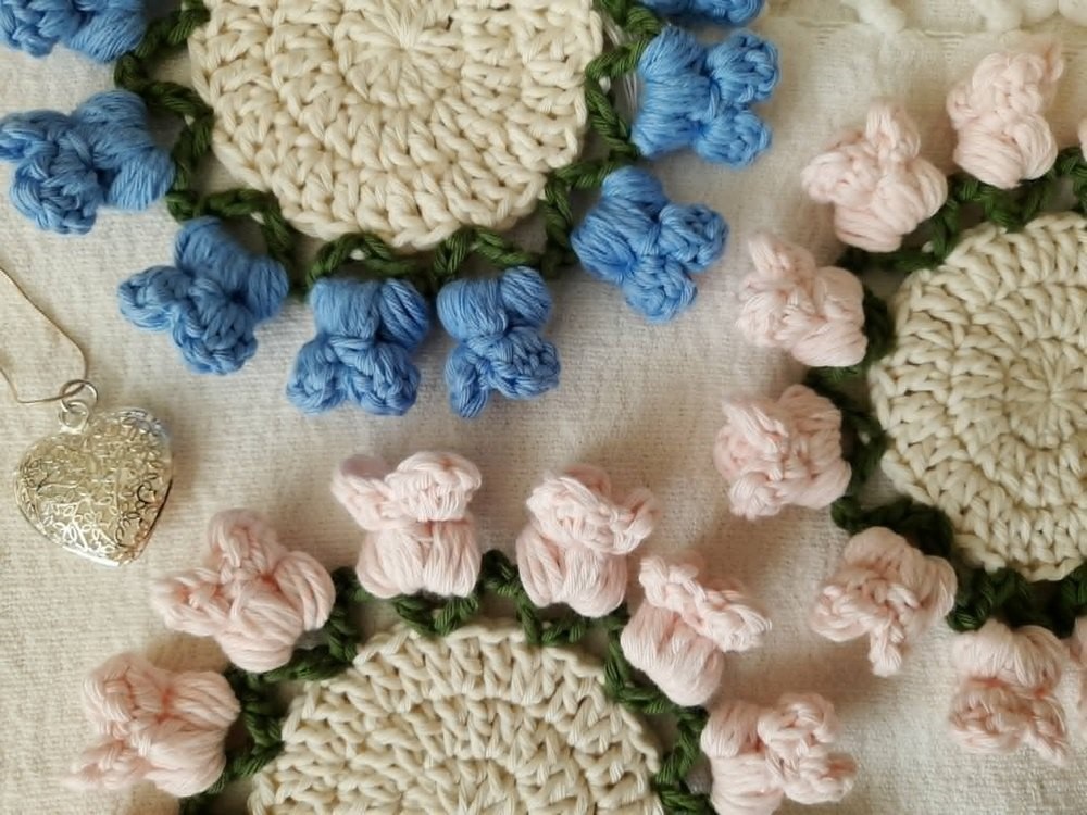 31 doilycoasters bellflowers