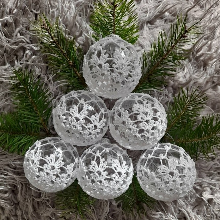 87 christmas christmasdecor lace baubles